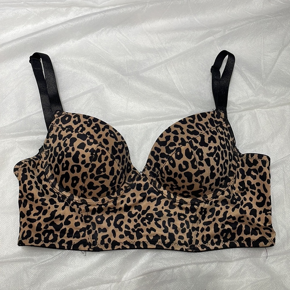 Leopard print bustier